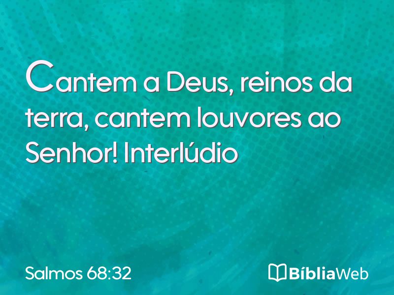 Salmos 68:32 em imagem para compartilhar