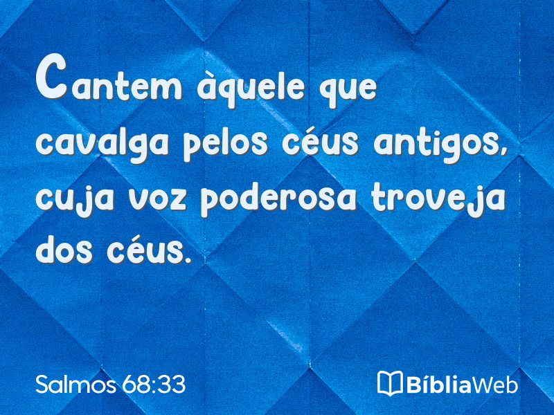 Salmos 68:33 em imagem para compartilhar
