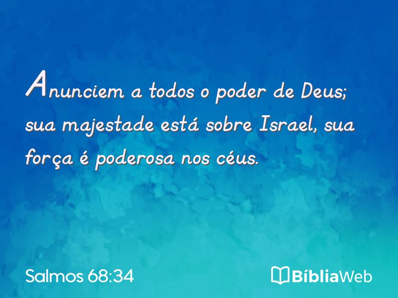 Salmos 68:34 em imagem para compartilhar