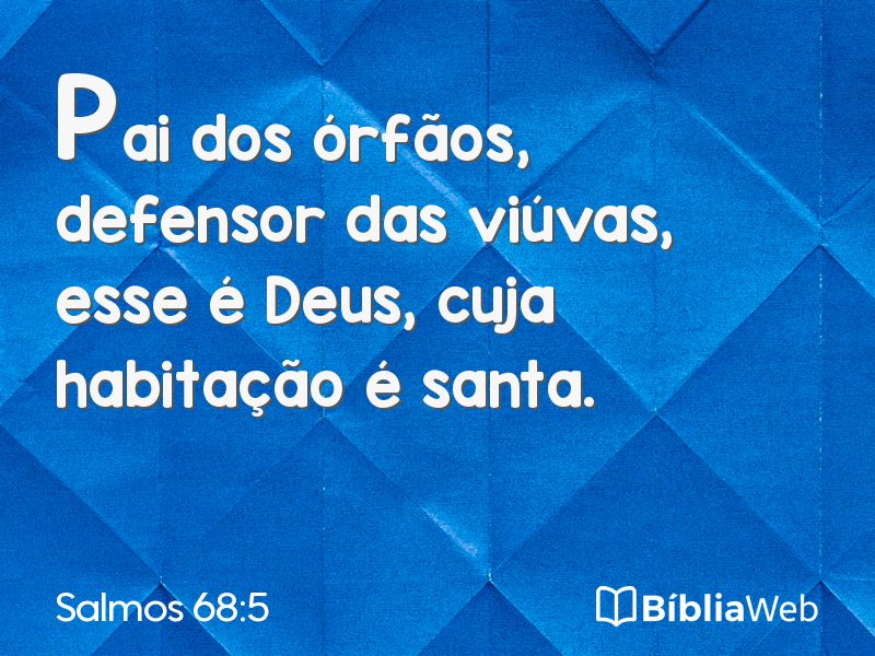 Salmos 68:5 em imagem para compartilhar