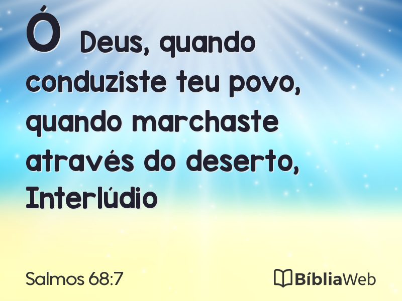 Salmos 68:7 em imagem para compartilhar