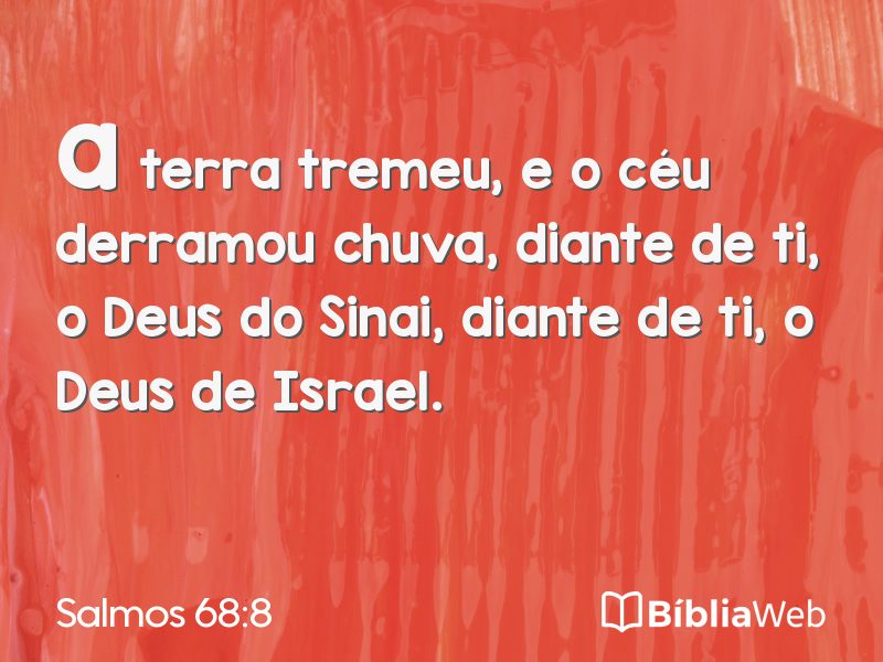 Salmos 68:8 em imagem para compartilhar