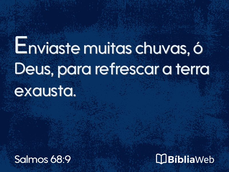 Salmos 68:9 em imagem para compartilhar