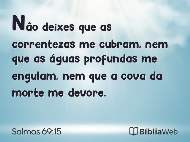 Salmos 69:15 em imagem para compartilhar