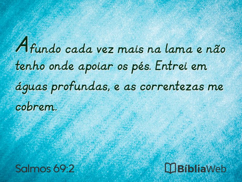 Salmos 69:2 em imagem para compartilhar
