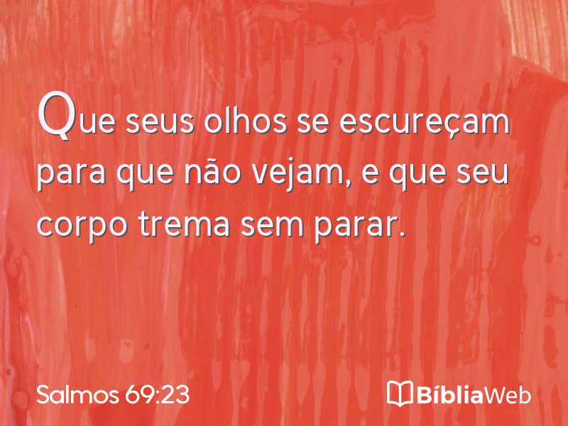 Salmos 69:23 em imagem para compartilhar