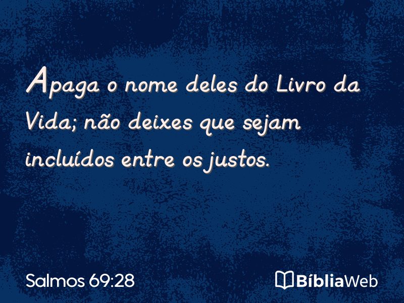 Salmos 69:28 em imagem para compartilhar