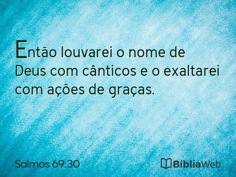 Salmos 69:30 em imagem para compartilhar