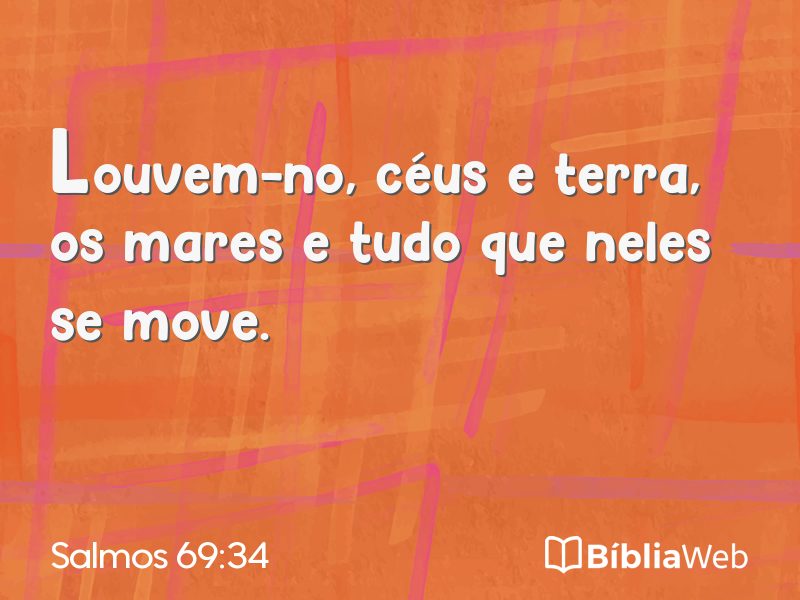 Salmos 69:34 em imagem para compartilhar