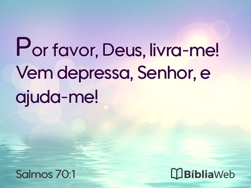 Salmos 70:1 em imagem para compartilhar