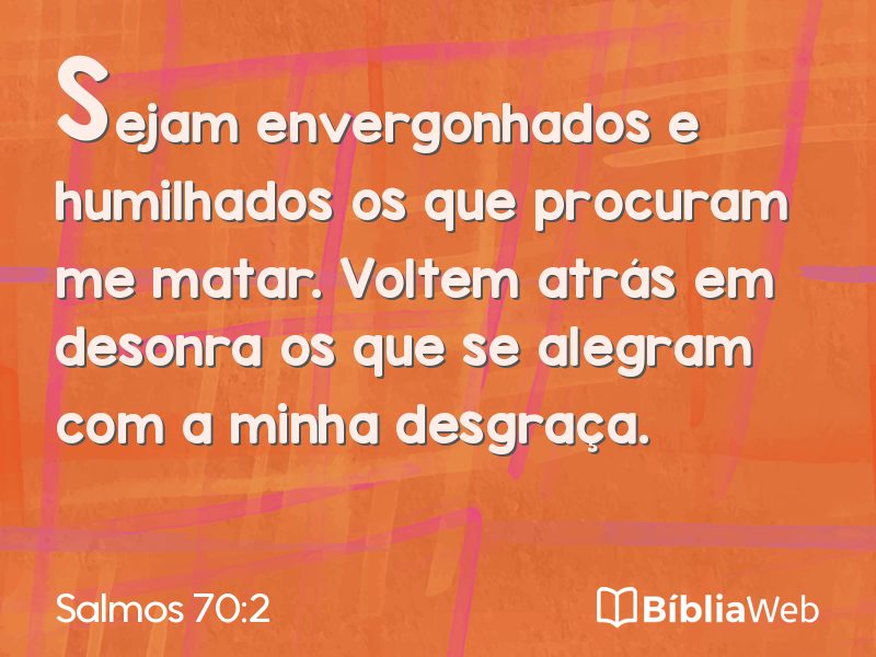 Salmos 70:2 em imagem para compartilhar
