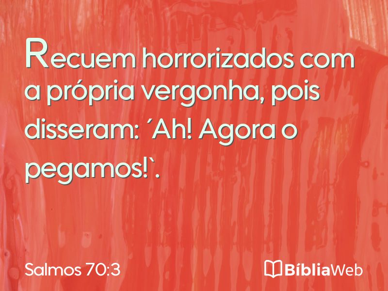 Salmos 70:3 em imagem para compartilhar