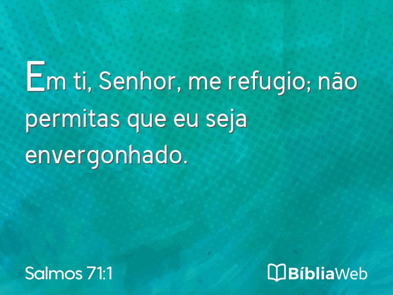 Salmos 71:1 em imagem para compartilhar
