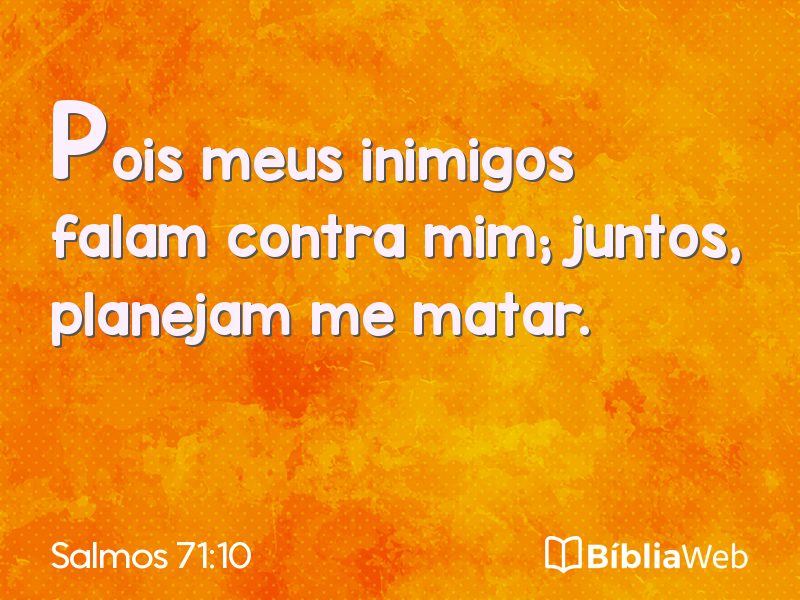 Salmos 71:10 em imagem para compartilhar