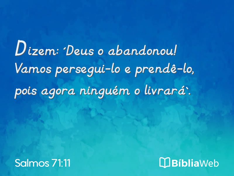 Salmos 71:11 em imagem para compartilhar