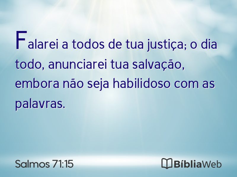 Salmos 71:15 em imagem para compartilhar