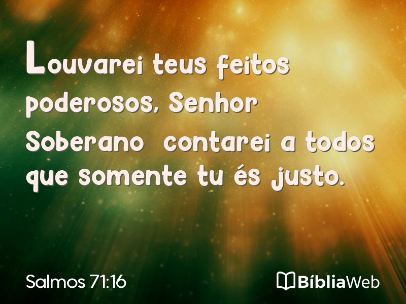 Salmos 71:16 em imagem para compartilhar