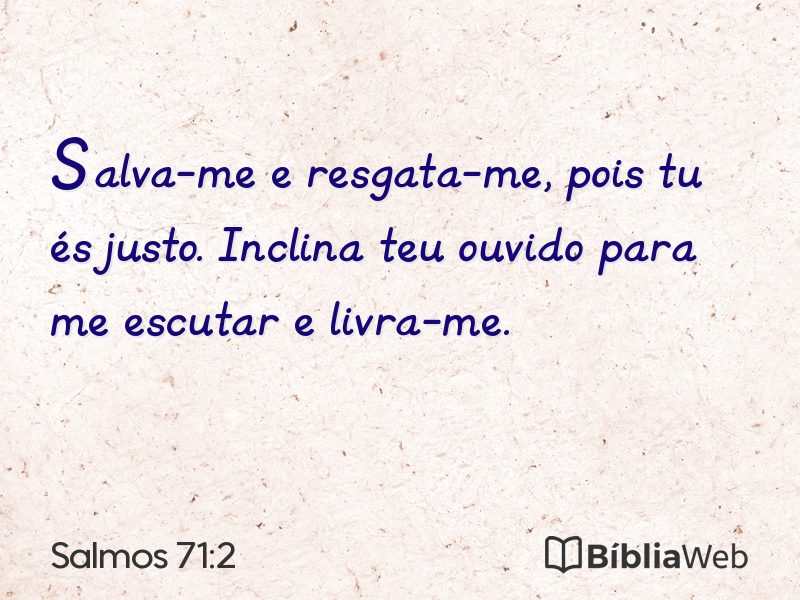 Salmos 71:2 em imagem para compartilhar