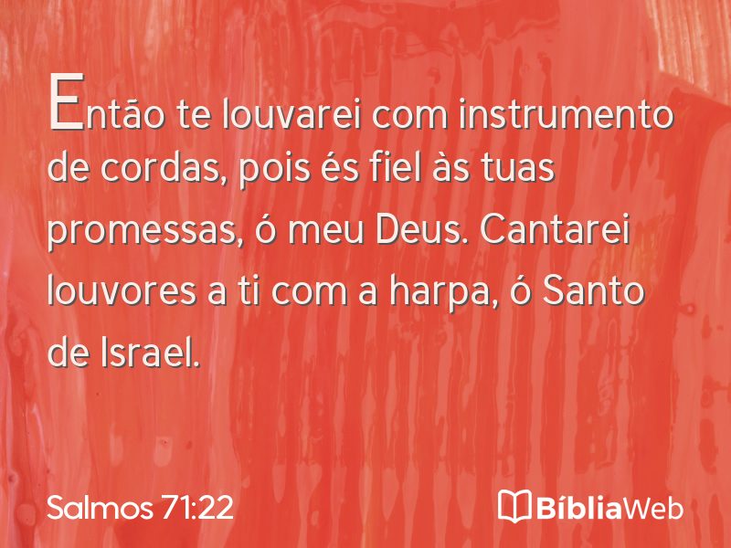 Salmos 71:22 em imagem para compartilhar