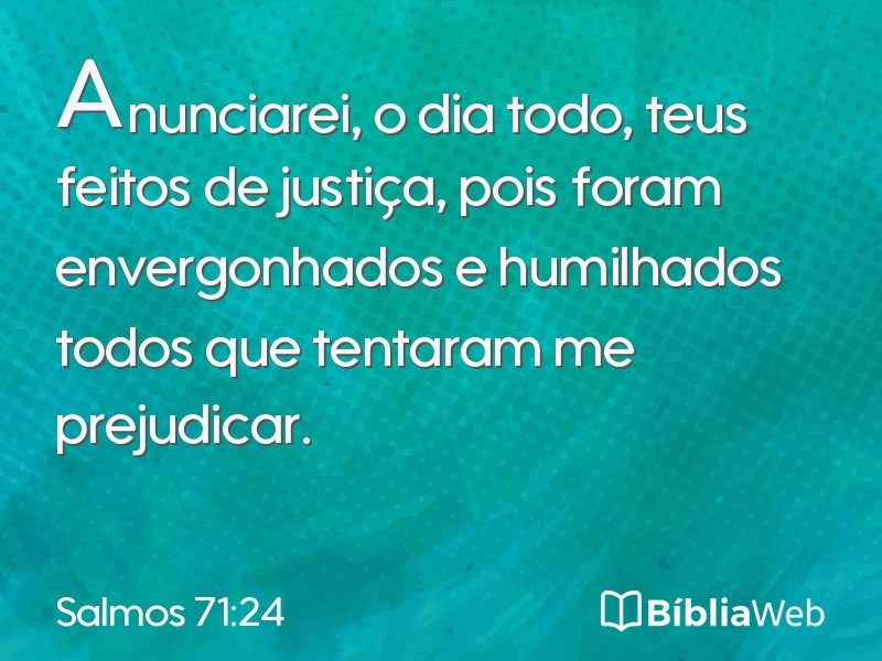 Salmos 71:24 em imagem para compartilhar