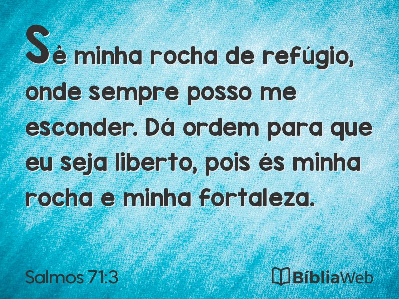 Salmos 71:3 em imagem para compartilhar