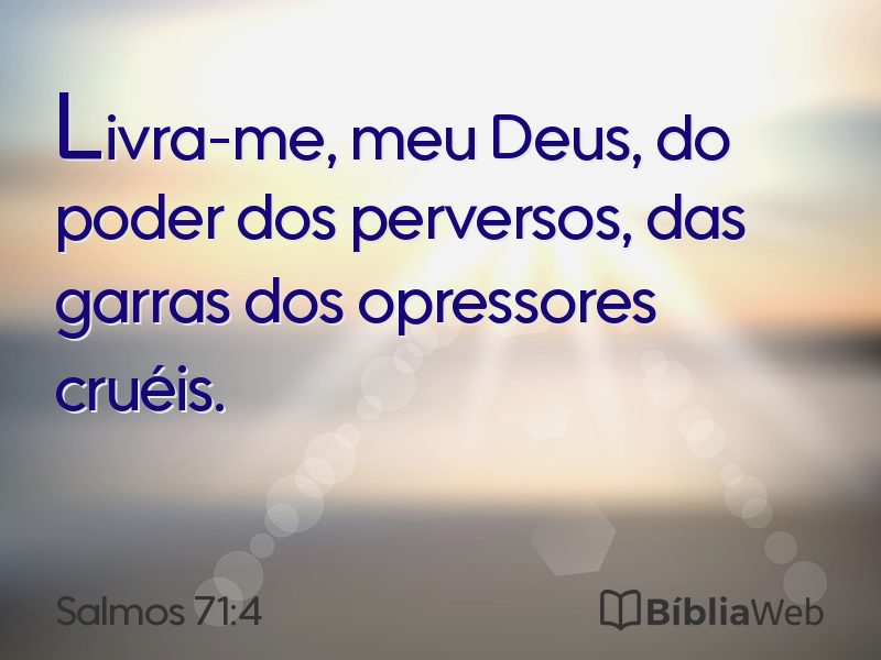 Salmos 71:4 em imagem para compartilhar