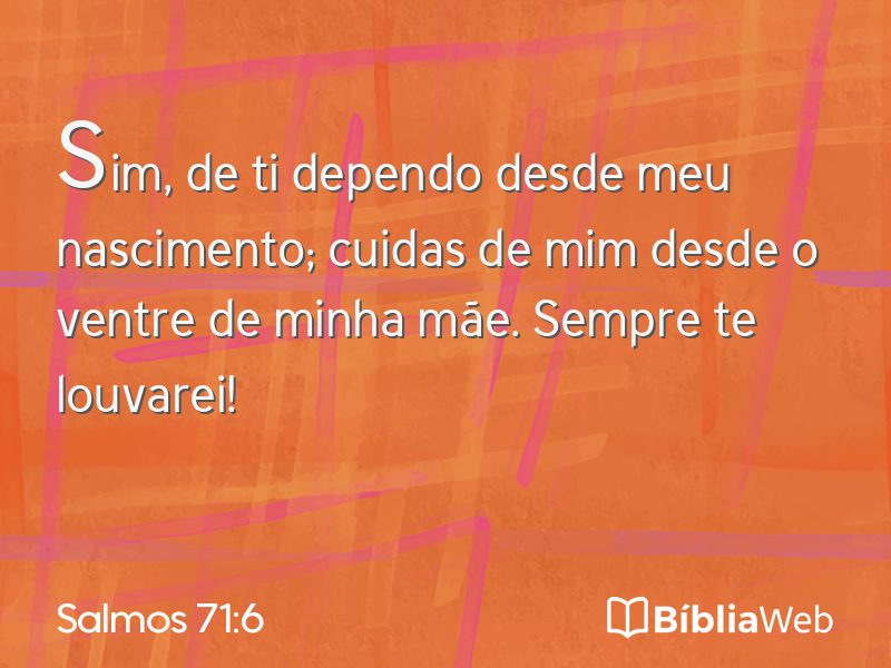 Salmos 71:6 em imagem para compartilhar