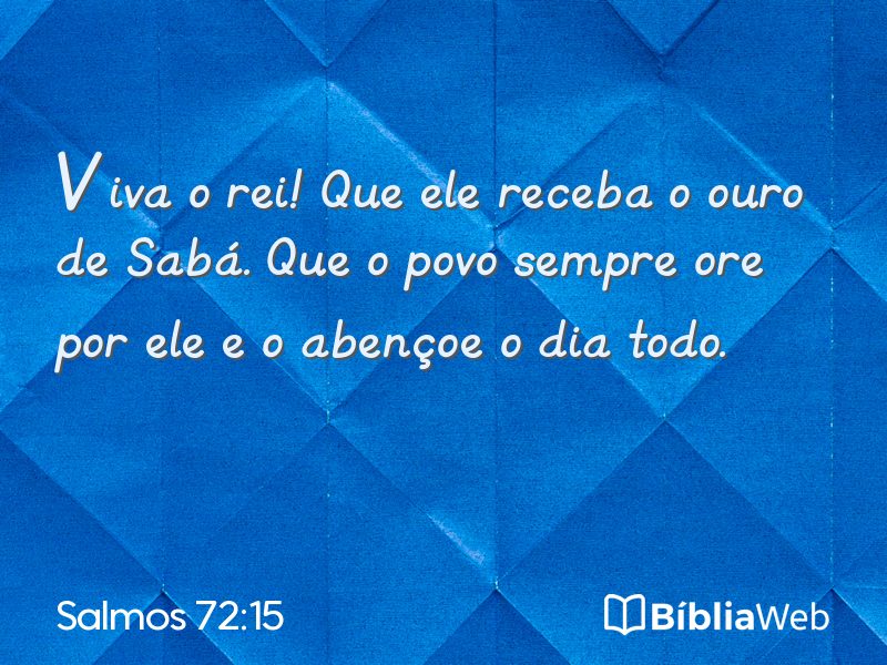 Salmos 72:15 em imagem para compartilhar