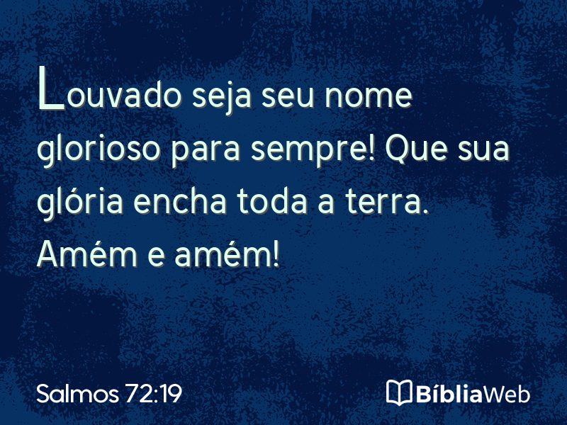 Salmos 72:19 em imagem para compartilhar