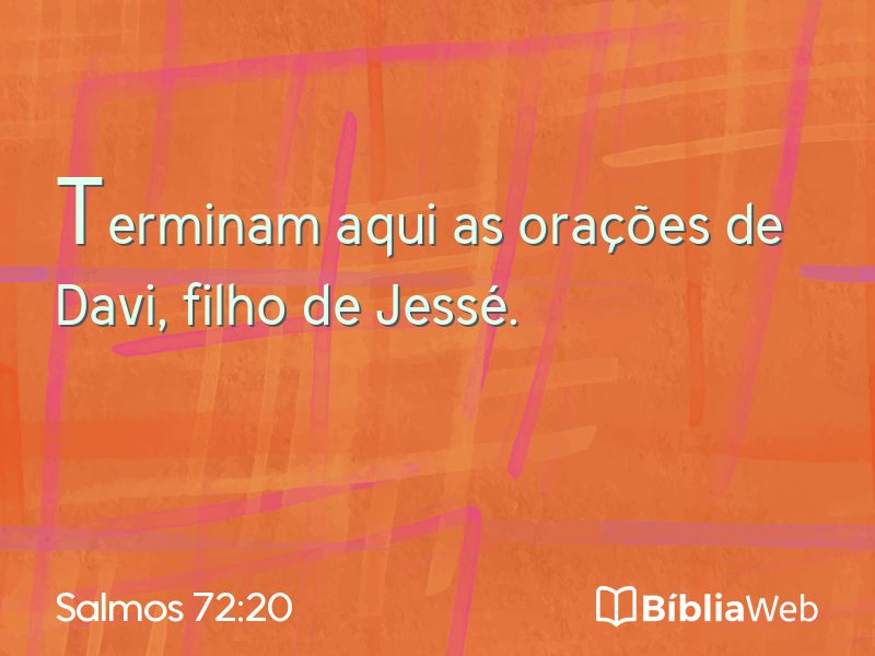 Salmos 72:20 em imagem para compartilhar