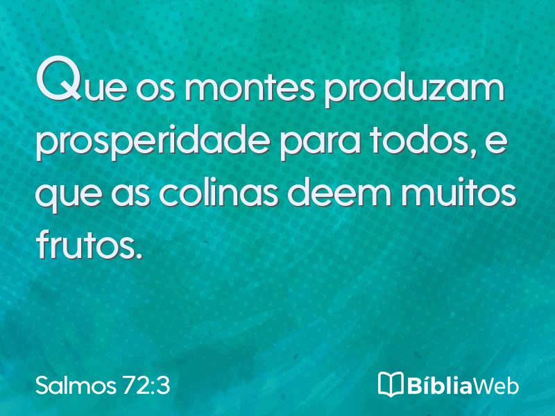 Salmos 72:3 em imagem para compartilhar