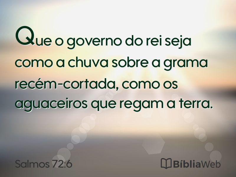 Salmos 72:6 em imagem para compartilhar