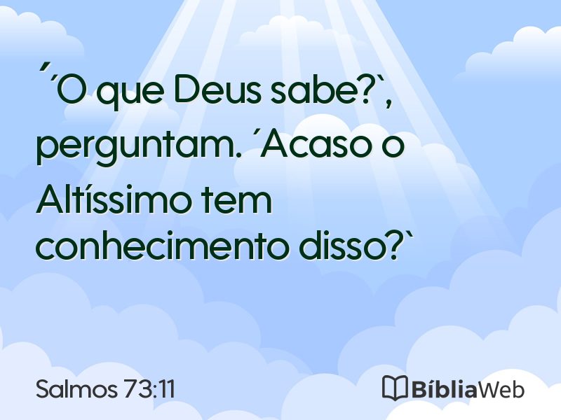 Salmos 73:11 em imagem para compartilhar