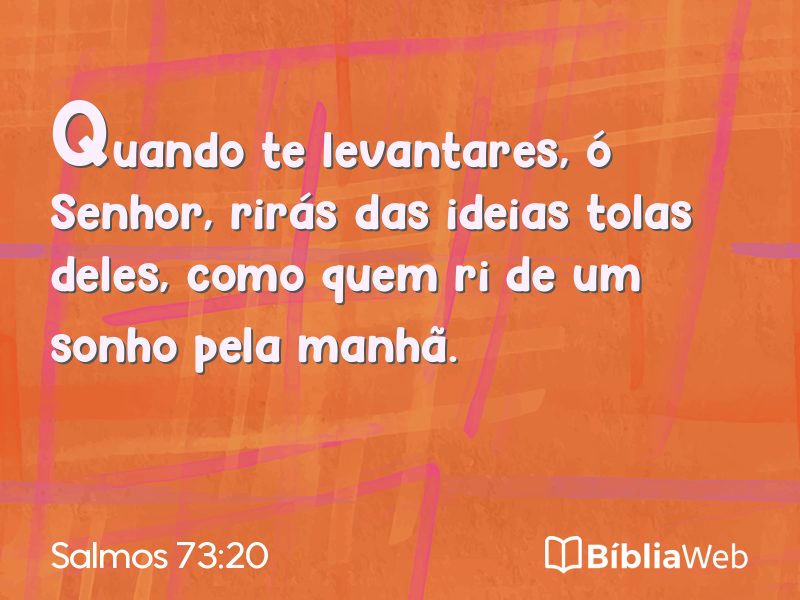 Salmos 73:20 em imagem para compartilhar