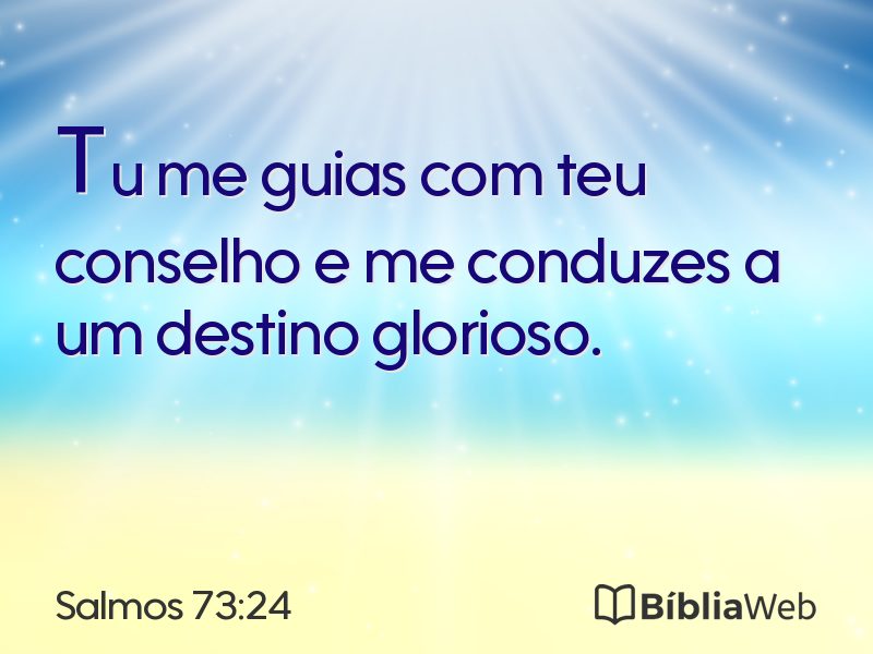 Salmos 73:24 em imagem para compartilhar