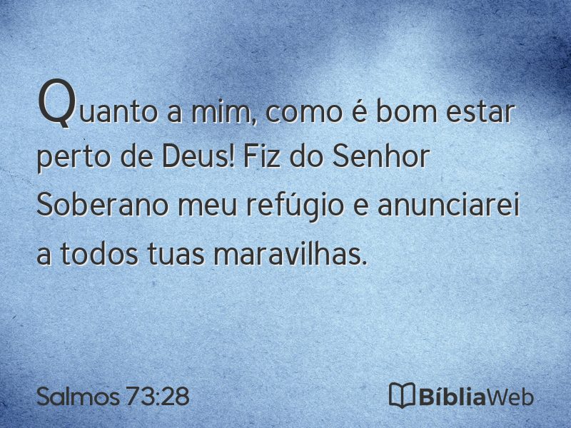 Salmos 73:28 em imagem para compartilhar