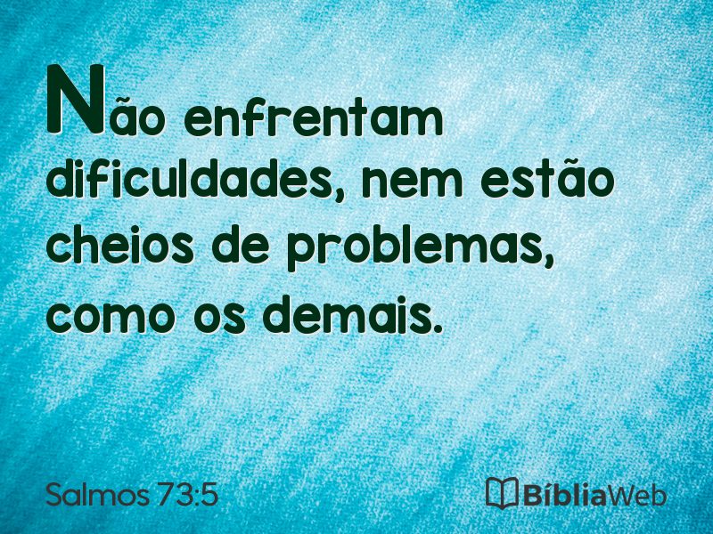 Salmos 73:5 em imagem para compartilhar