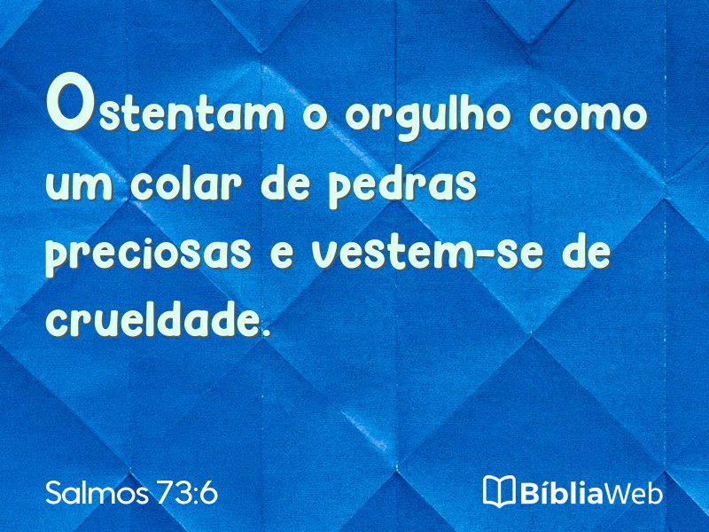 Salmos 73:6 em imagem para compartilhar