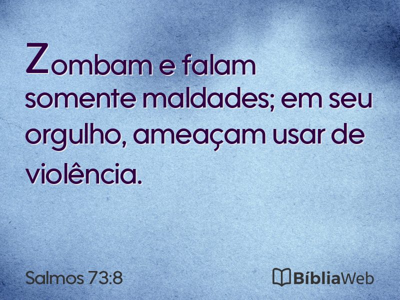 Salmos 73:8 em imagem para compartilhar