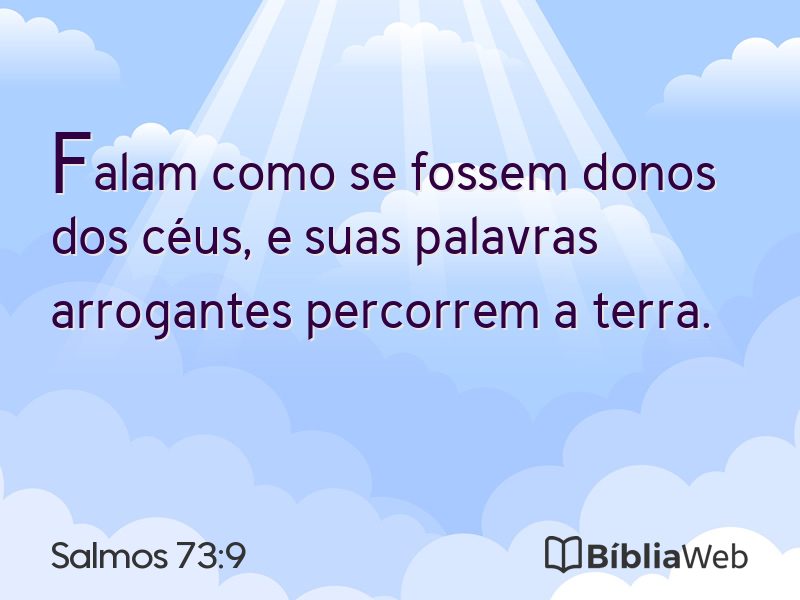 Salmos 73:9 em imagem para compartilhar