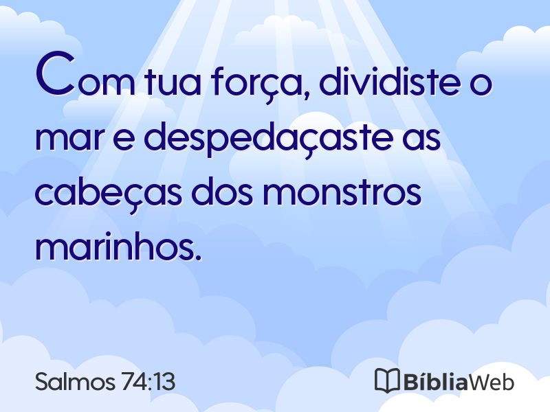 Salmos 74:13 em imagem para compartilhar