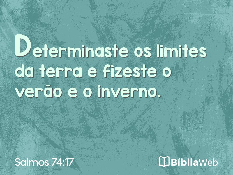 Salmos 74:17 em imagem para compartilhar