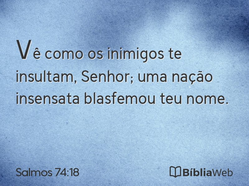 Salmos 74:18 em imagem para compartilhar