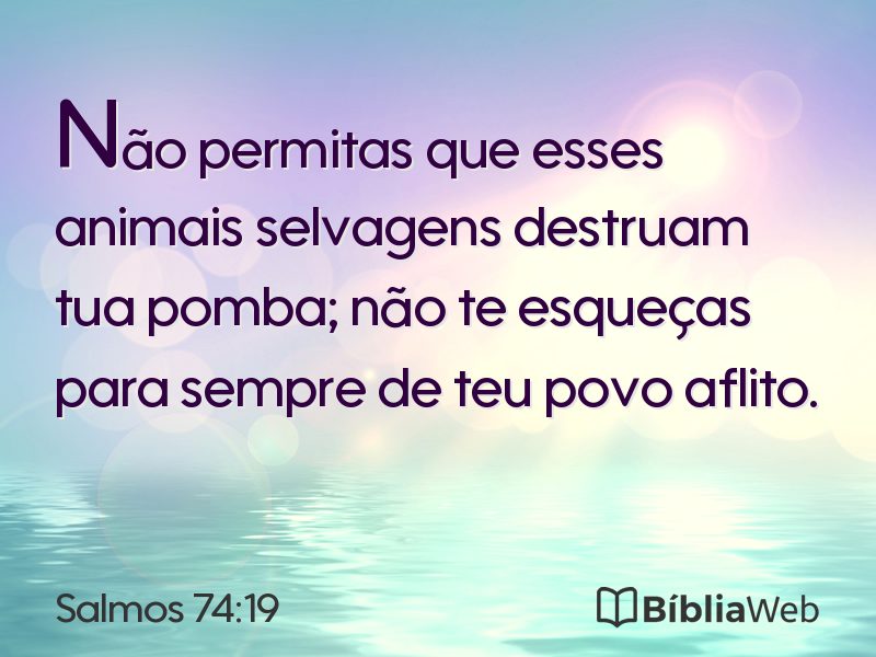 Salmos 74:19 em imagem para compartilhar