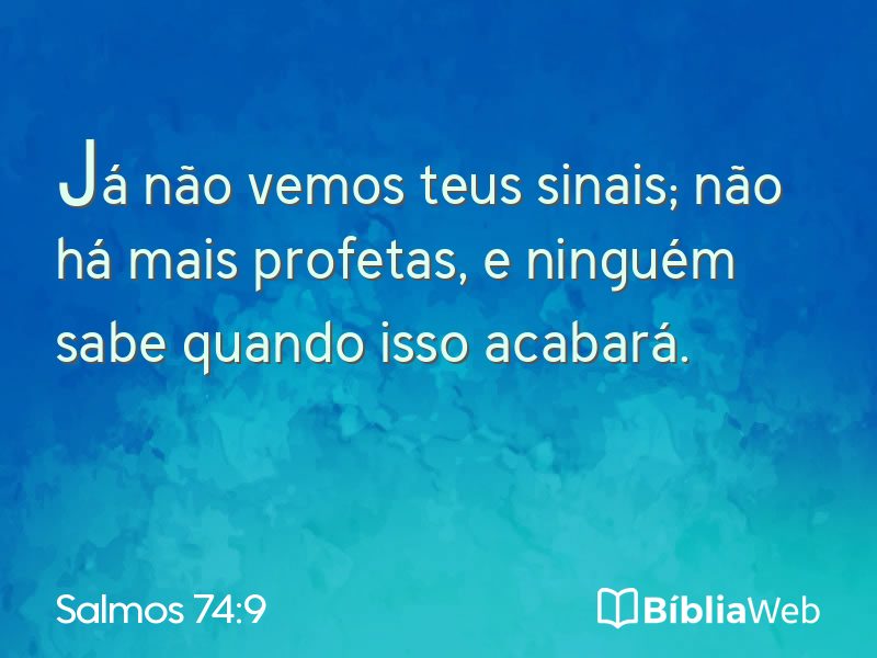 Salmos 74:9 em imagem para compartilhar