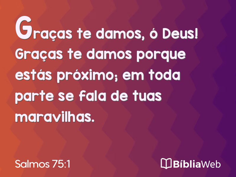 Salmos 75:1 em imagem para compartilhar