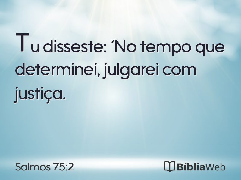 Salmos 75:2 em imagem para compartilhar