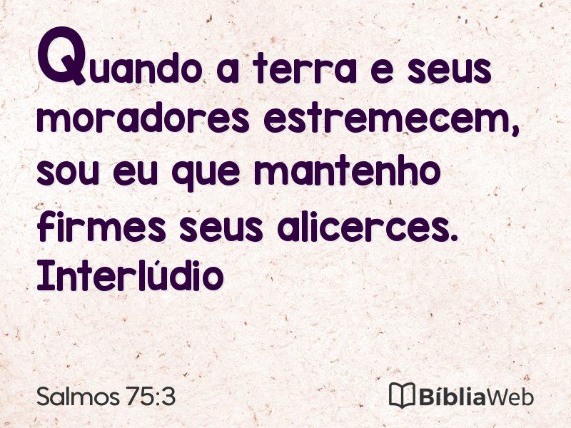 Salmos 75:3 em imagem para compartilhar