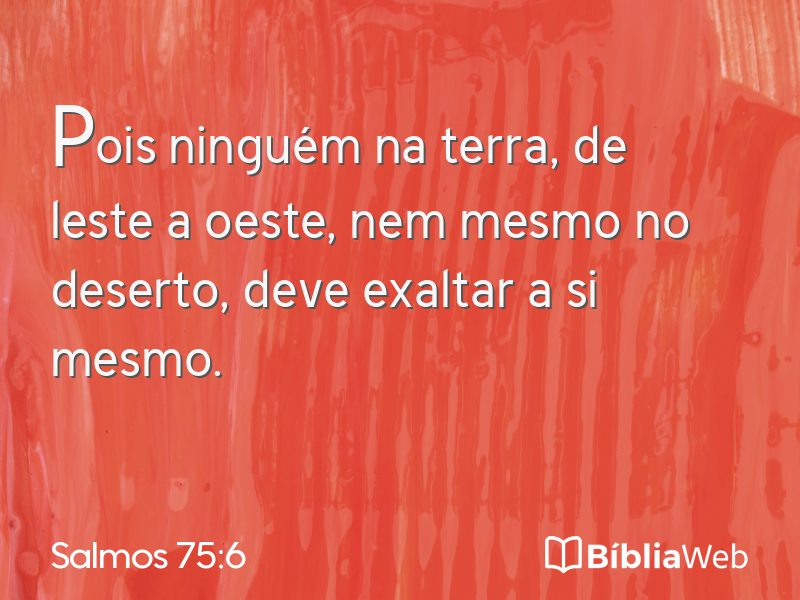 Salmos 75:6 em imagem para compartilhar
