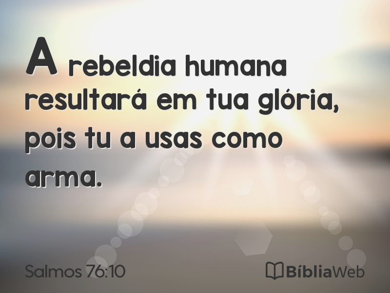 Salmos 76:10 em imagem para compartilhar